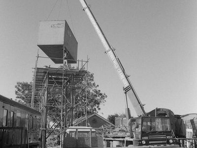 Saturday 26th September 1987. Delivery of the new water tank.